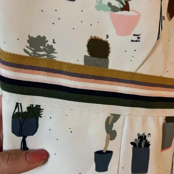 Ted Baker Tetro Cactus Print Dress Size 8 Sleeveless Succulents Plants Ted 3 - Picture 3 of 4